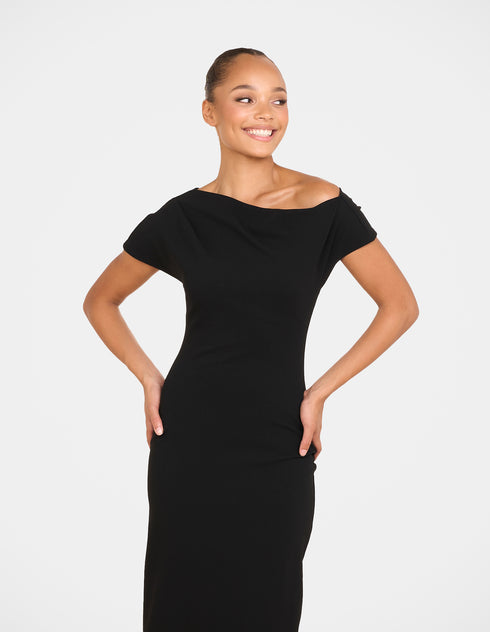 Xanthe Draped Neck Midi Dress